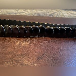 Silver stretch fashion belt